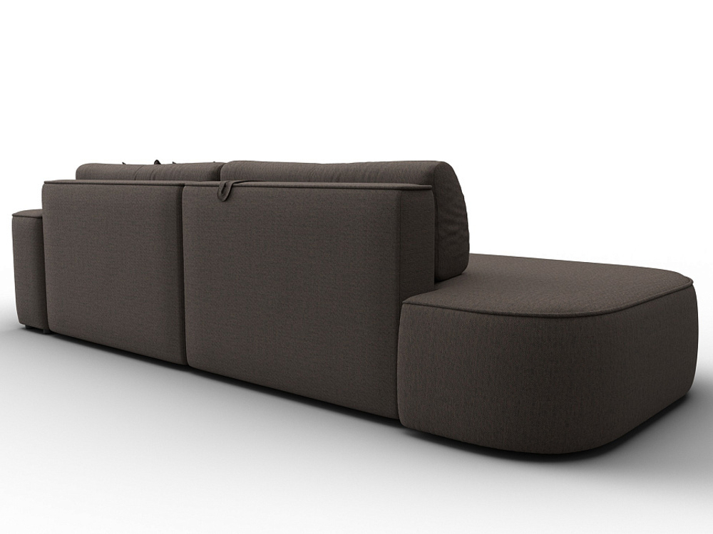 Диван угловой Лига-065 угол правый РОГОЖКА Амур 05 коричневый