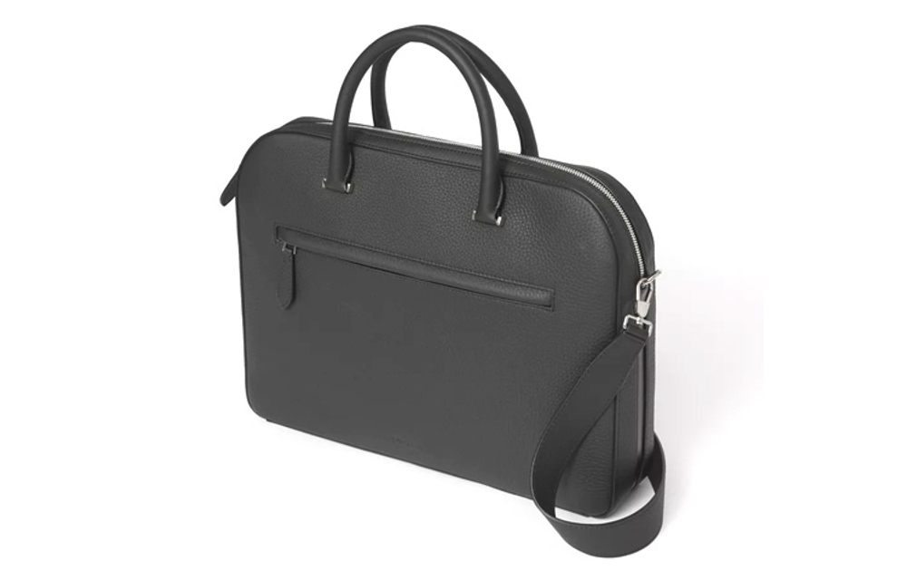 Burberry Olympia Zip Closure Leather Portable One Shoulder Crossbody Briefcase Men"s