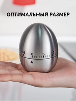Прибор кухонный таймер цифровой (0-55мин) d=6 h=7.5см., корпус металл CGPro