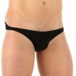 Мужские трусы слипы черные с красно-белыми полосками сзади Cosmos Colors SC20RBB