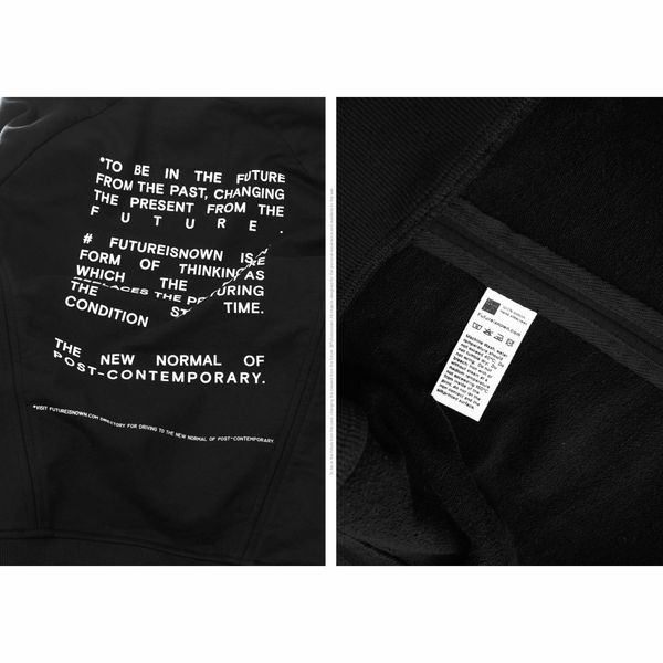 Толстовка Futureisnown Text Back Sweatshirt Черная - фото 16