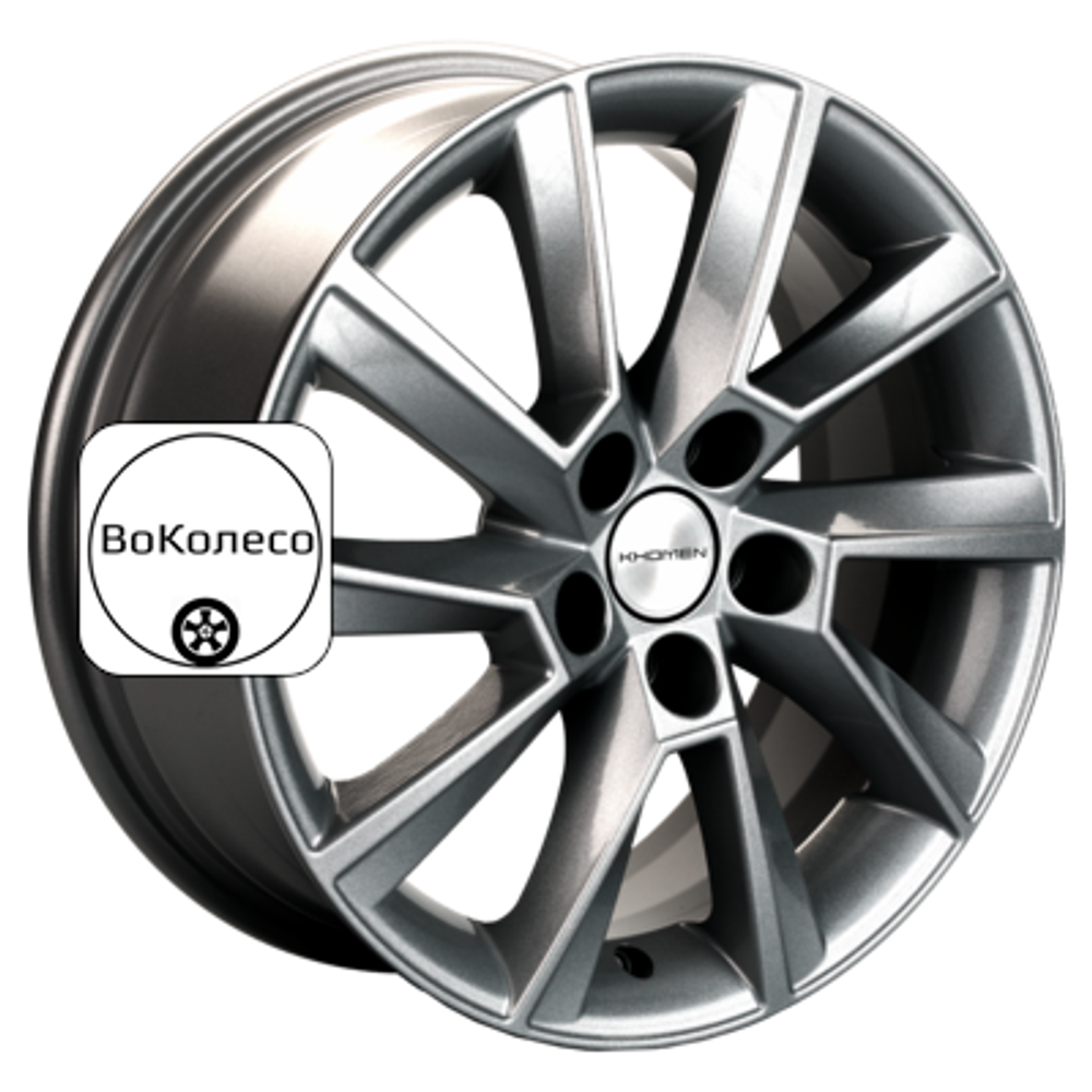 6x15/5x100 ET40 D57,1 KHW1507 (Polo) Gray-FP Khomen Wheels