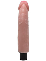 Вибратор с бороздками и шишечками на стволе UltraSkin Vibro Realistic (Цвет: телесный)