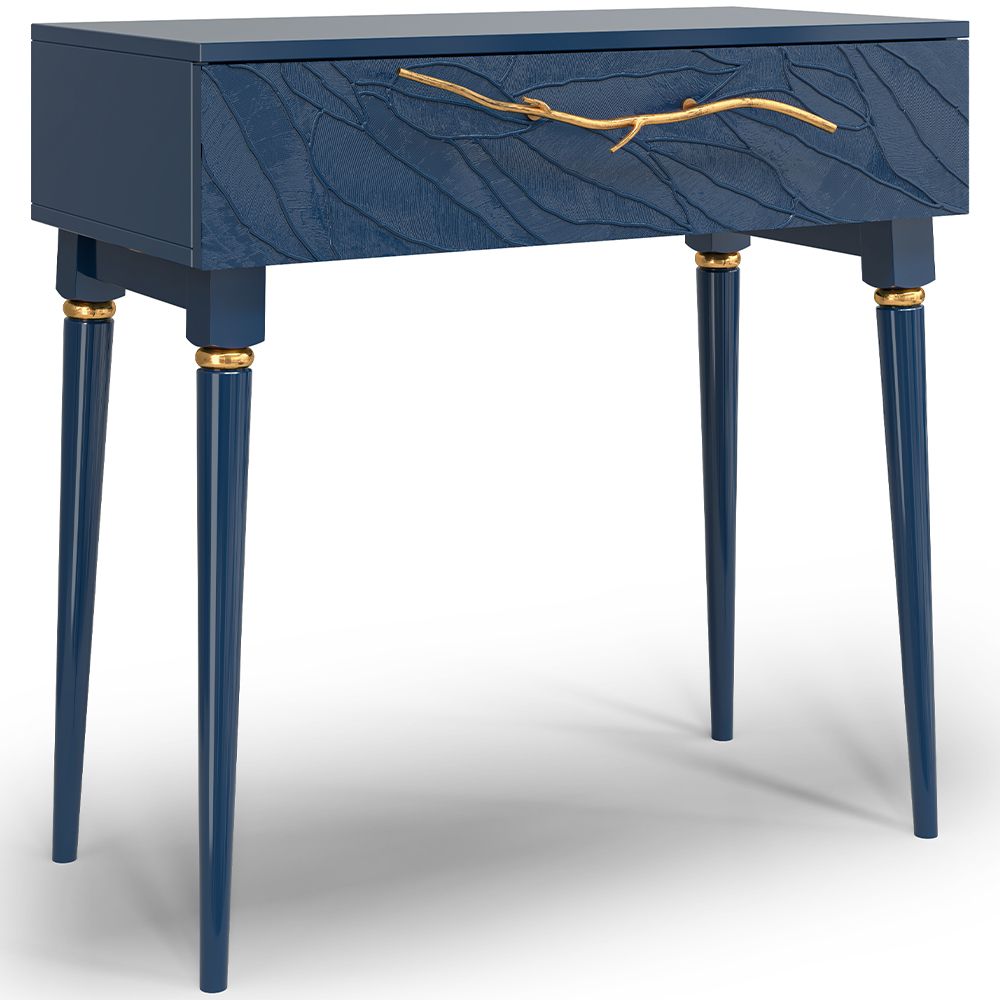 Консоль Арт Колор leaves Классик Голд Королевский синий