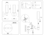 Светильник настенный LH55517 BK/BS/CL черный/латунь/прозрачный E14 max 40W 120*100*250