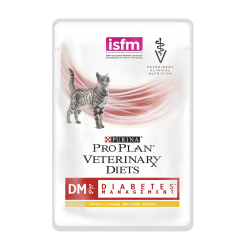 Pro Plan VET DM (курица) 85 г - диета консервы (пауч) для кошек при диабете, Diabetes Management ST/OX