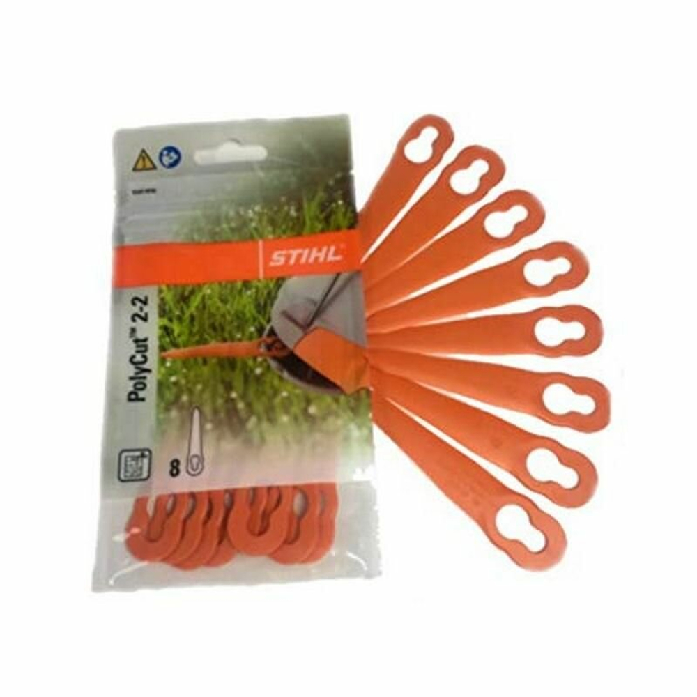 Набор ножей для триммера STIHL 4008-007-1000, PolyCut 2-2, 8 шт, оранжевые ОРИГИНАЛ