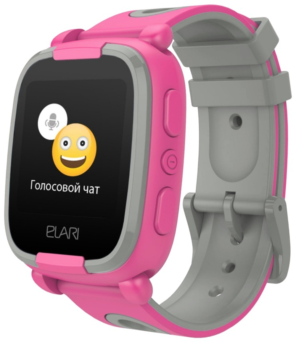 Смарт-часы Elari KidPhone 2 серый-розовый