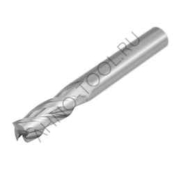 Фреза твердосплавная 10мм (L=75, l=30, хв=10) Z3 45° по алюминию и цвет.металлам BRAL-3E-D10.0 AHNO