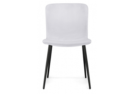 Стул на металлокаркасе Woodville Игон серый, черный муар, ножки черные