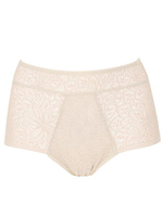 Высокие кружевные трусики-слипы Finesse (Размер: L) (Цвет: телесный)