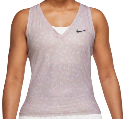 Женский топ теннисный Nike Court Dri-Fit Victory Tank Printed W - regal pink/black