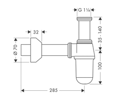 Сифон-стакан, 1¼’ 52010000