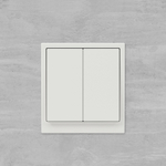 Кнопка двухклавишная, KANT, белый песок