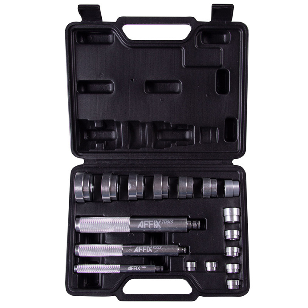 AFFIX (AF10020017C) Набор оправок алюминиевых для подшипников, 10-32 мм, кейс, 17 предметов