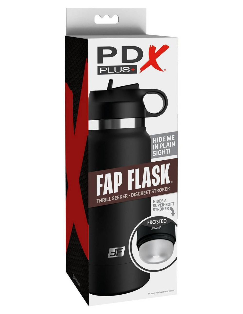 Мастурбатор Fap Flask Pipedream, черный, в виде бутылки