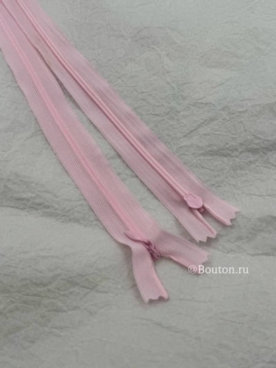 Молния потайная розовая