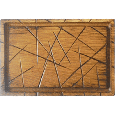 Доска для подачи прямоугольная без ручки с выемкой;дуб;H=25,L=260,B=180мм