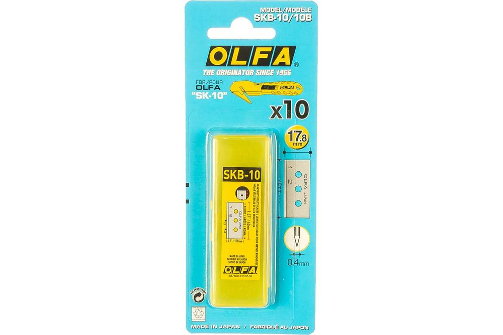 Лезвие специальное 10 шт. для OL-SK-10 17,8 мм OLFA OL-SKB-10/10B