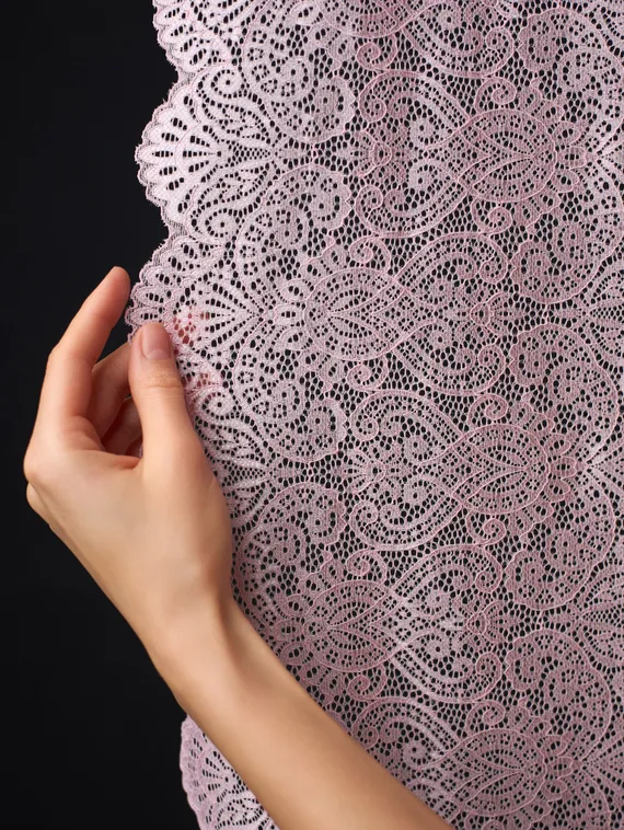 03-251 Кружево эластичное 22 см, розовый