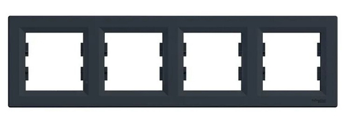 РАМКА ГОРИЗОНТАЛЬНАЯ С/У 4-ПОСТА АНТРАЦИТ ASFORA /SCHNEIDER/