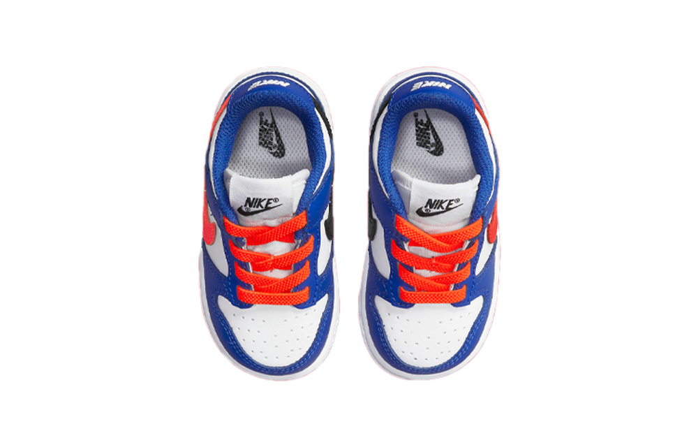 Baby Nike Dunk Low Knicks casual lightweight non-slip wear-resistant low-top sneakers white blue orange