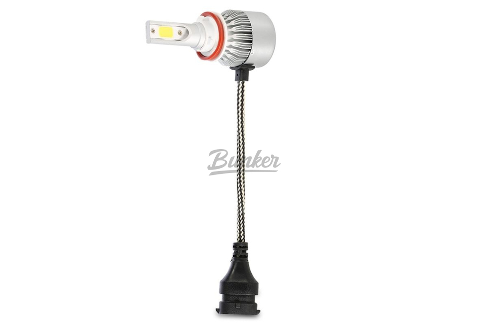 Светодиодные лампы C6, цоколь H8 (эконом) в головной свет, (компл)