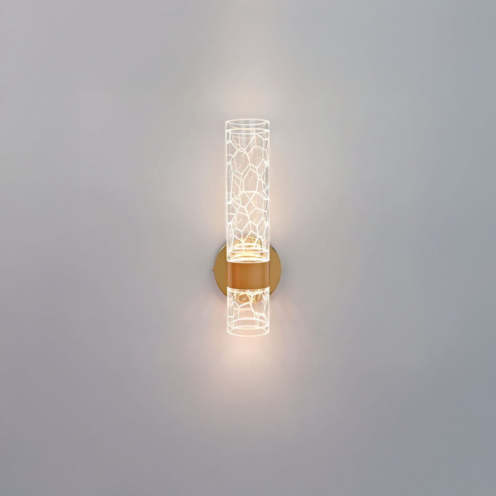 737662 Бра ACRILE 8W LED 560LM G ЗОЛОТО/ПРОЗРАЧНЫЙ 2700/4200/6400K