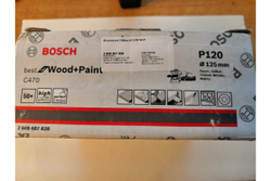Круг шлифовальный по дереву, краске (50 шт; 125 мм; К240; 8 отверстий) Bosch 2608607830