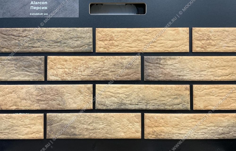 Beryoza Ceramica, Alarcon Персик, 245x65x7 - клинкерная фасадная плитка