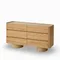 Комод Velto с 6 ящиками, 140х72х40 см, светлый дуб, керамика