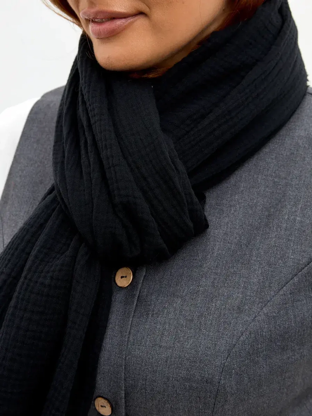 Шарф палантин из муслина