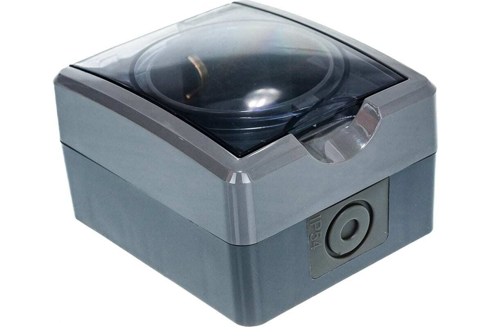 Розетка 1-местная накладная IP54, 16A-250В, серый Эксперт ЭРА