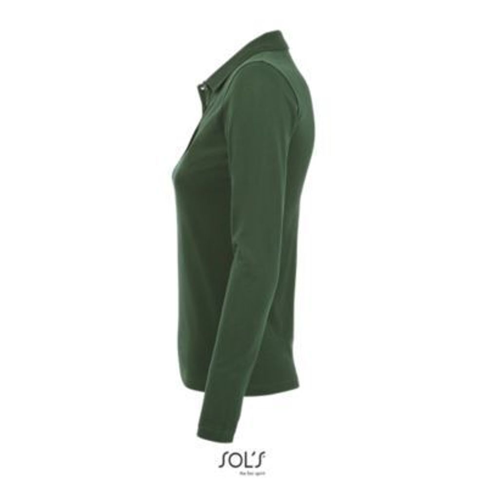 Рубашка поло с длинным рукавом Perfect, женская. Зелёный  M