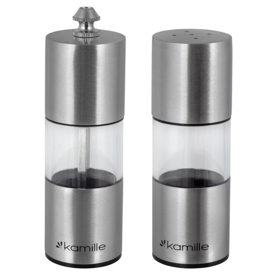 Набор для специй мельница и солонка на подставке Kamille КМ-7052