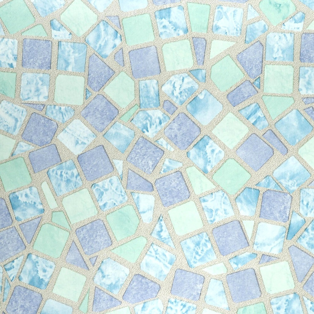 Пленка самоклеящаяся 90см*8м Мозаика голубая