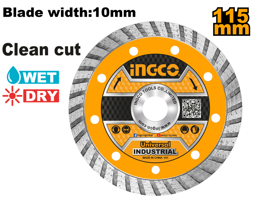 Диск алмазный турбо INGCO DMD031152M 115х22,2 мм