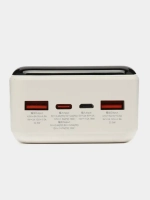 Внешний аккумулятор Hoco J108B Universe 30000mAh 22.5W USB/MicroUSB/Type-C/LED- дисплей (белый)