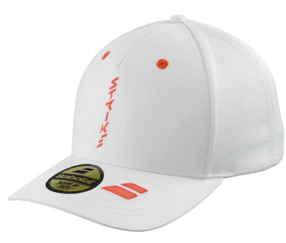 Теннисная кепка Babolat Curve Trucker Cap - white/strike red