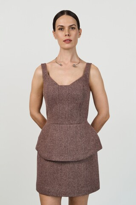 Топ корсетный шерстяной