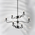 733267 Люстра RAGNO 6х40W E14 ЧЕРНЫЙ МАТОВЫЙ