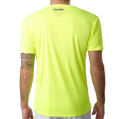 Мужское теннисное поло Diadora Team T-Shirt Men - Neon Yellow, Black