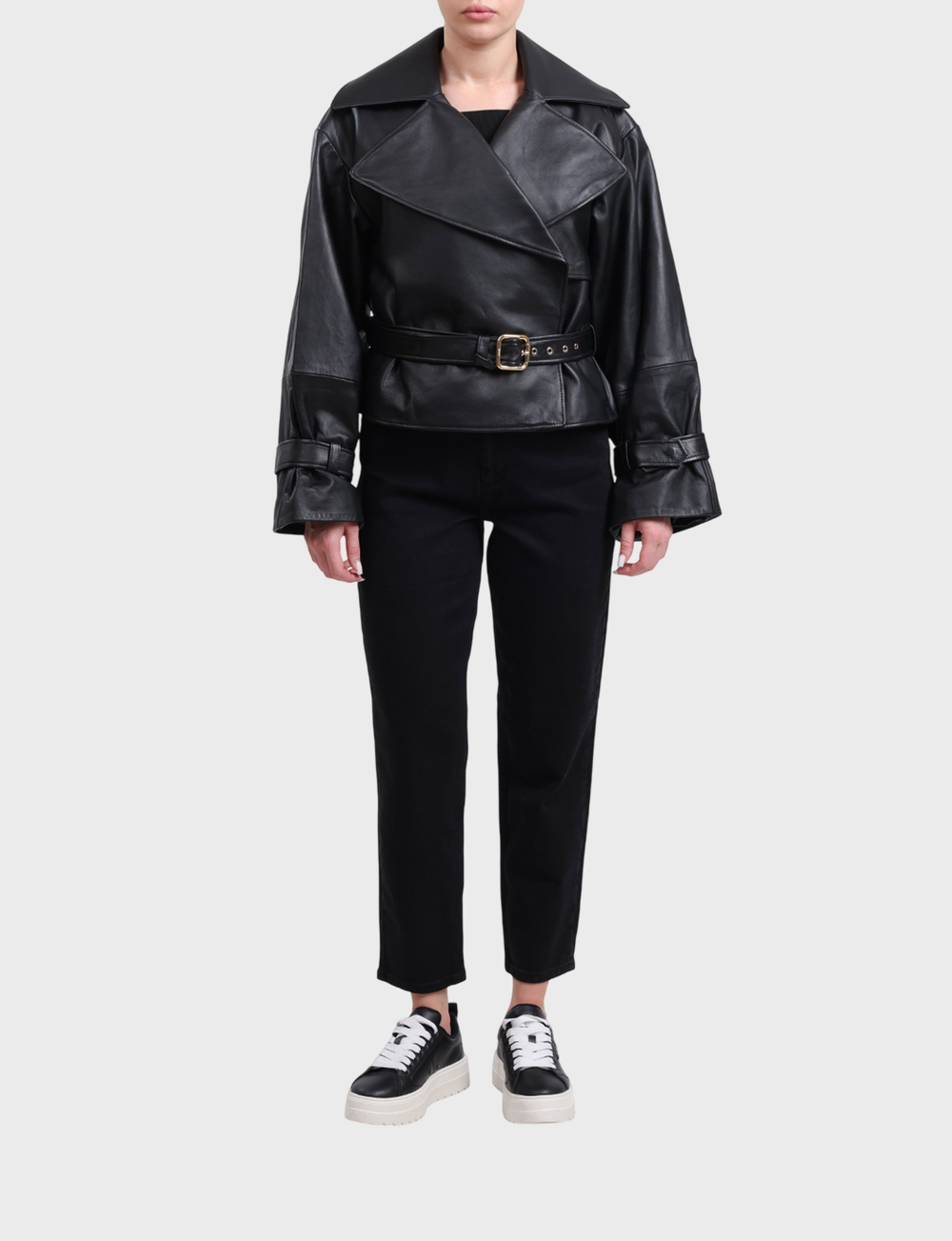 Куртка кожаная HUGO Lanitte