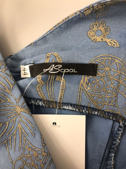 Платье AScool голубое "с цветами" 44 размер, новое