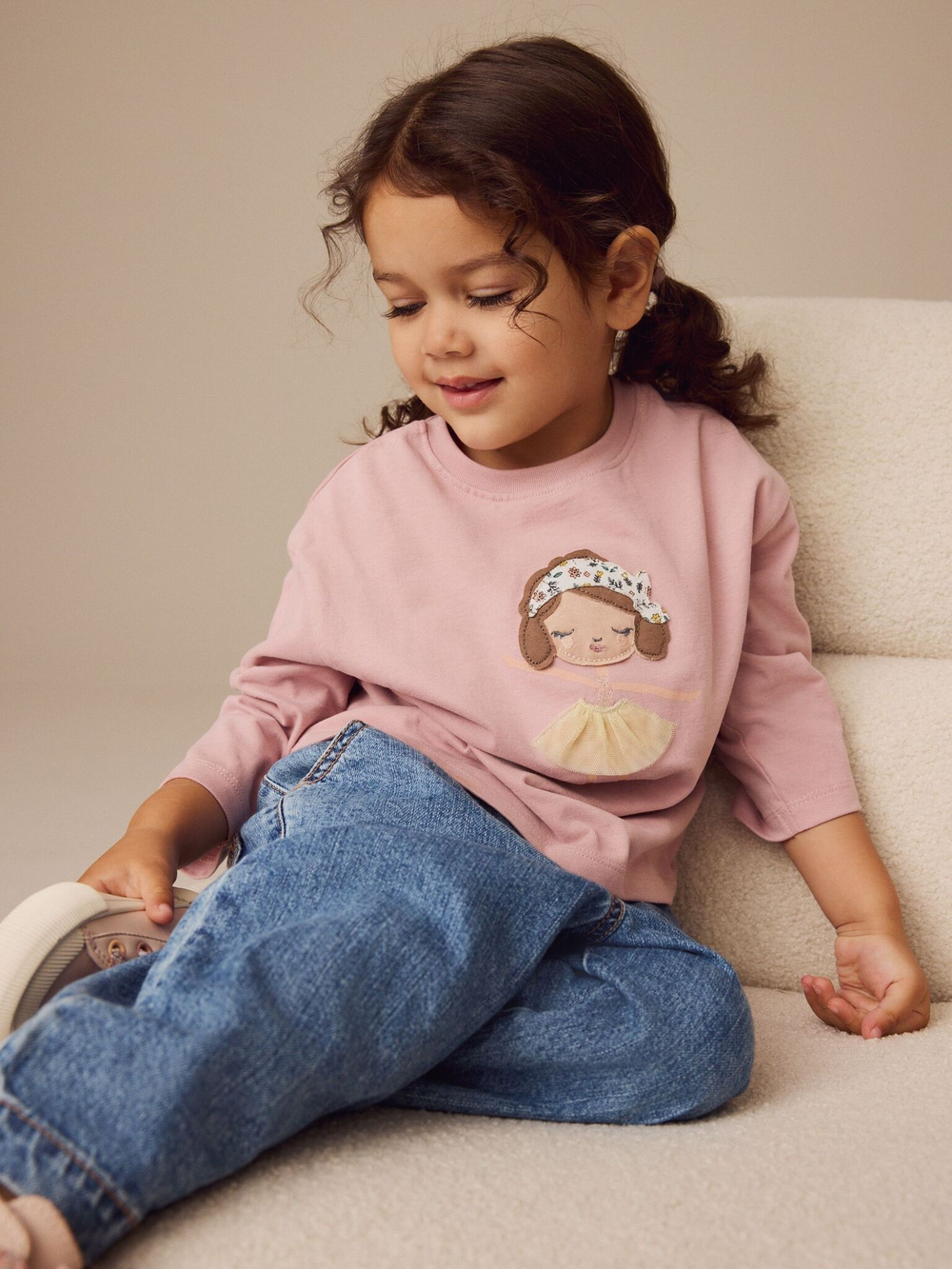 Лонгслив для девочки Next E44-976, Розовый