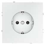 Розетка встраиваемая VOLTUM S70 с заземлением и защитными шторками, 16А, (белый матовый)
