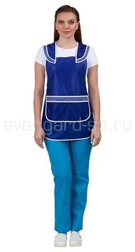 Фартук женский "Блюз" NEW (василек/белый)