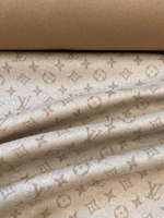 Кашемир с шерстью пальтовый Louis Vuitton double face бежевый с лого