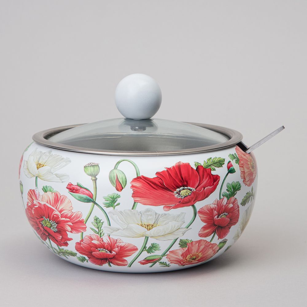 САХАРНИЦА AGNESS "БЕЛЫЕ МАКИ" 450 МЛ