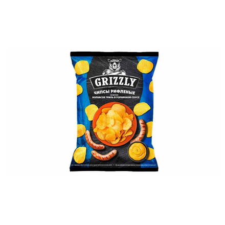 Чипсы Grizzly  Колбаски гриль в горчичном соусе 60 гр